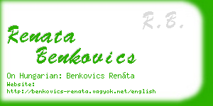 renata benkovics business card